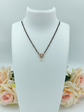 Short Mangalsutra with American Diamond & Pearl drop pendent