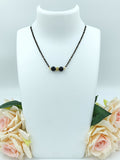 Short Mangalsutra - Single layer with beads and American Diamond bead