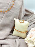 Seed Bead Necklace Set - Orange Delight