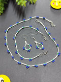 Seed Bead Necklace Set - Blueberry Love