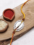Cowrie Shell & Pearl Bhai Rakhi