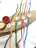 Chowrie Shell & Pearl with colour threads Bhai Rakhi