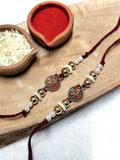 Om Peacock Feather Bhai Rakhi