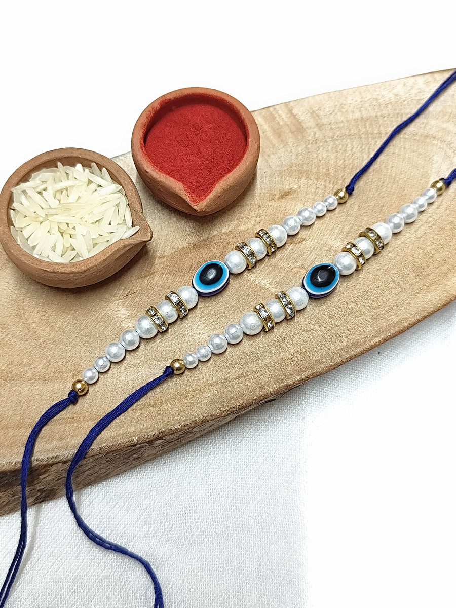 Evil Eye & Pearls Bhai Rakhi