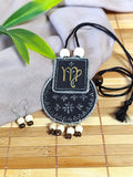 Hand painted Zodiac sign Necklace Set - Virgo