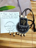 Hand painted Zodiac sign Necklace Set - Virgo